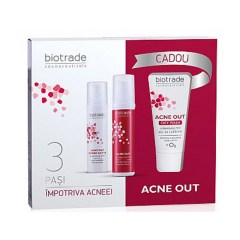 Acne Out Pachet, 3 pasi impotriva acneei, Biotrade